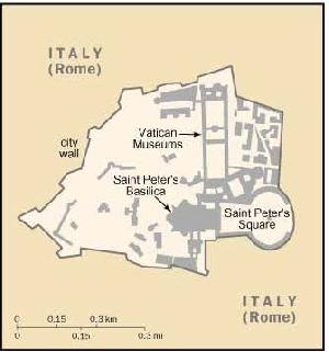 Plattegrond van Vaticaanstad